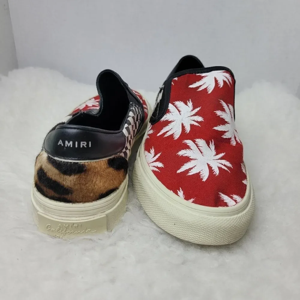 Amiri Slip On Palm Patchwork Mens  Sneakers Shoes Size 6 US 39 EUR